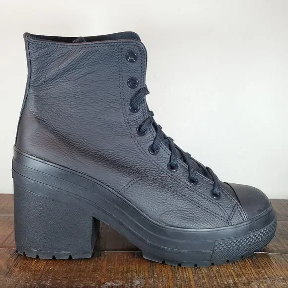 Converse Chuck 70 De Luxe Mens Size 11 Heeled Shoes Leather Black A06145C - Picture 5 of 11